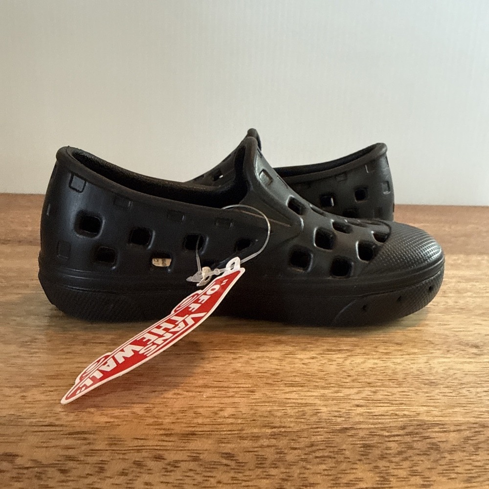 Vans Slip-On TRK Black Toddler Water Shoes VN0A4UVHBLK-US Size 7.0 NEW - Picture 9 of 12